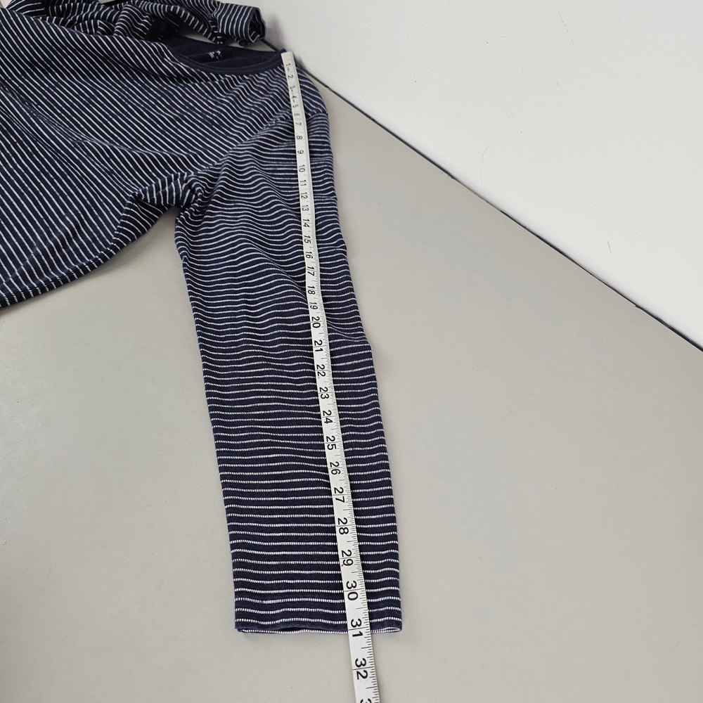 UNTUCKit Lambert Mens XL Navy Blue Striped Long Sleeve Cotton T-Shirt 40810 - Picture 8 of 8
